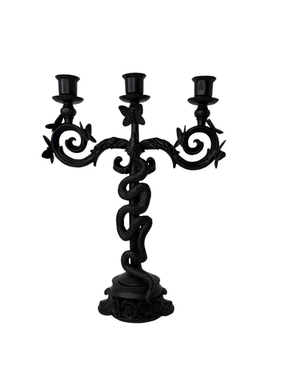 Viral TikTok Martha Stewart Black Snake/Butterfly Halloween Goth Candelabra NWT